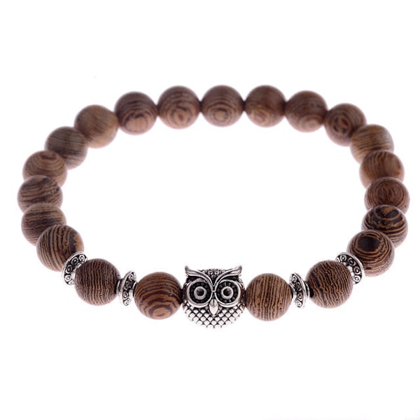 8mm Nya Naturliga Träpärlor Armband Män Svart Etnisk Meditation Vitt Armband Kvinnor Böne Smycken Yoga Armband Homme 007-2