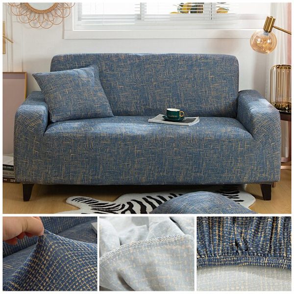 Elastisk sofabetræk med krydsmønster, strækbart all-inclusive sofabetræk til stue, sofabetræk til sofa og loveseat Color 10 2-seater 145-185cm
