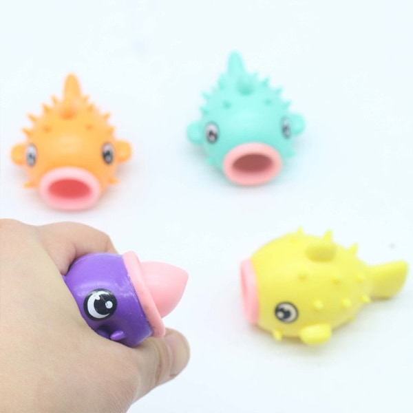 Söt fisk med tungan ut Klämdekompressionsleksaker Fidget toys Frigör tryck Barnleksak för barn Födelsedagspresent Default Title
