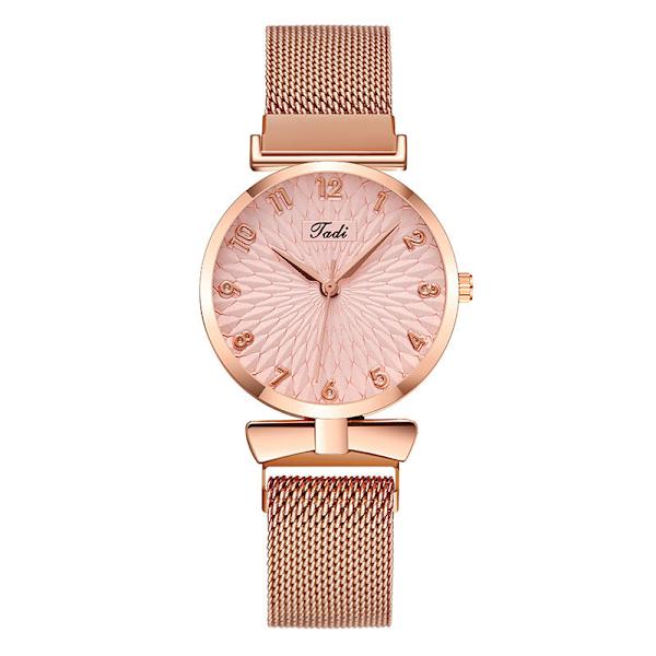 Damklocka Mode Lazybones Armband Damklocka Koreansk SOLROS Damklocka Pink