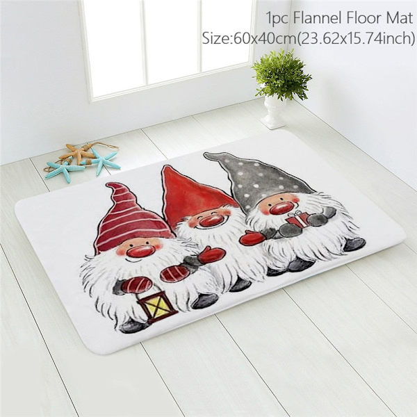 Jultomten Jul Dörrmatta Kuddfodral Juldekorationer för Hemmet 2023 Navidad Ornament Julgransprydnader Nyårspresenter Pillowcase - B032