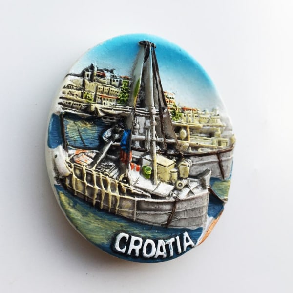 Kroatien Kylskåpsmagnet Kroatie Turistsouvenirer Medelhavet Malta Polen Magnetiska Kylskåpsdekaler Kroatien Karta Heminredning Split Croatia
