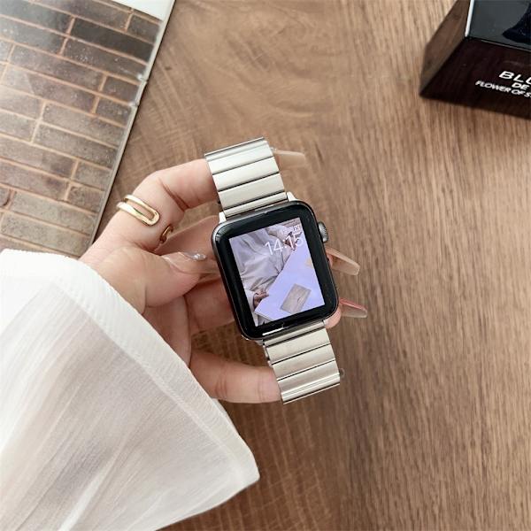 Klockarmband för Apple Watch iWatch 38/40/41 S10 42mm universal silver