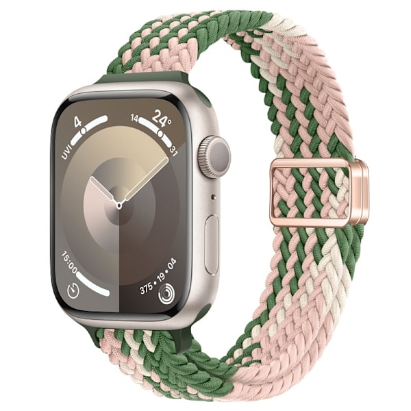 Klockarmband för Apple Watch iWatch 38/40/41/42mm Rosa Stjärnljus Kaktus Roséguld Knapp