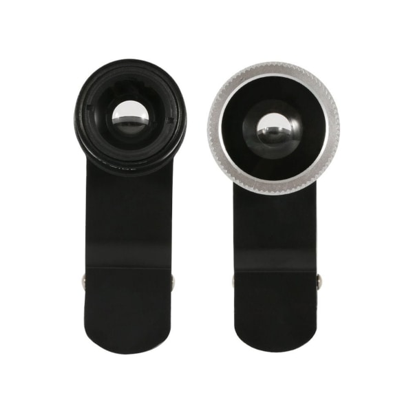 3-i-1 Vidvinkel Makro Fisheye Lins Kamera Kit Mobiltelefon Fiskeögonlinser med Klämma 0.67x för iPhone Samsung Alla Mobiltelefoner Overseas Red