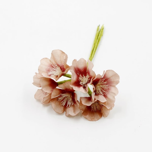 Kunstig Blomst Silke Kirsebær Kunstig Plante Bukett For Bryllup Hjem Dekor DIY Gaveeske Krans Nyttår Krans Dør Purple