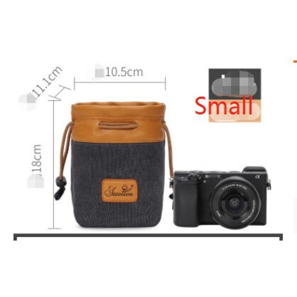 Linsskyddsfotograferingsväska innerficka vattentät mikro enkel kamera förvaringsväska kameraryggsäck förinstax mini 11 Large grey