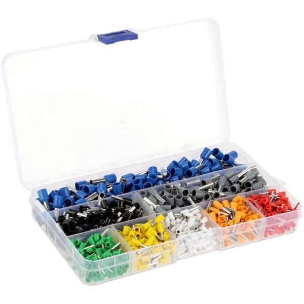 0,08-10mm Rörtångsklämmor Verktygsset Nytt 1200st Terminalklämmor Mini Elektrisk Tång HSC8 Precisionsklämsats Red plier and1200pcs