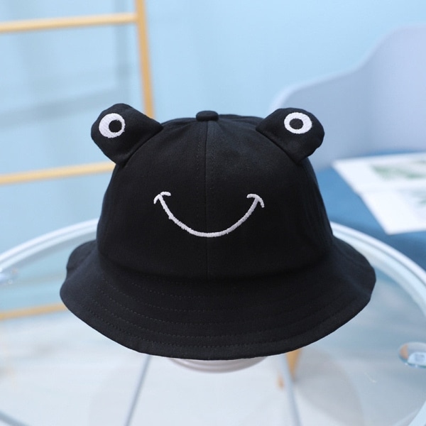 Tegneserie Frø Børne Bucket Hat Børn Sommerhatte Drenge Solhatte Solbeskyttende Babyhatte Yellow 1-5 years