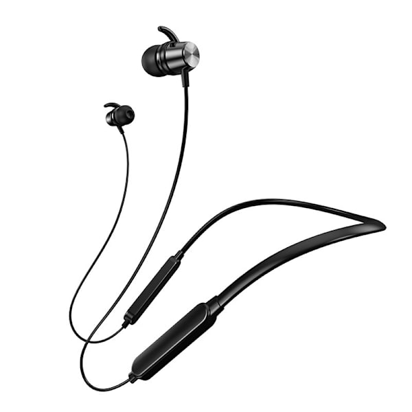 Nackhängande Sport Bluetooth Headset Öronhängande 5.0 Löpning Binaurala Trådlösa Hörlurar Magnetiska Öronproppar White