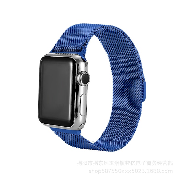 Kellon ranneke Apple Watch iWatch -kelloon, soveltuva liitäntä 42-44-45-49mm PG Milan magneettinen imu sininen