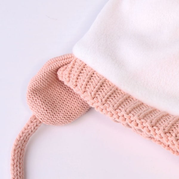 Sød Strikket Pompom Babyhue Handsker Kasket Tyk Varm Pige/Dreng Hue Handsker Beanie Vinter Ørevarm Børnehue Baby Bonnet Muts NavyGlovesHat