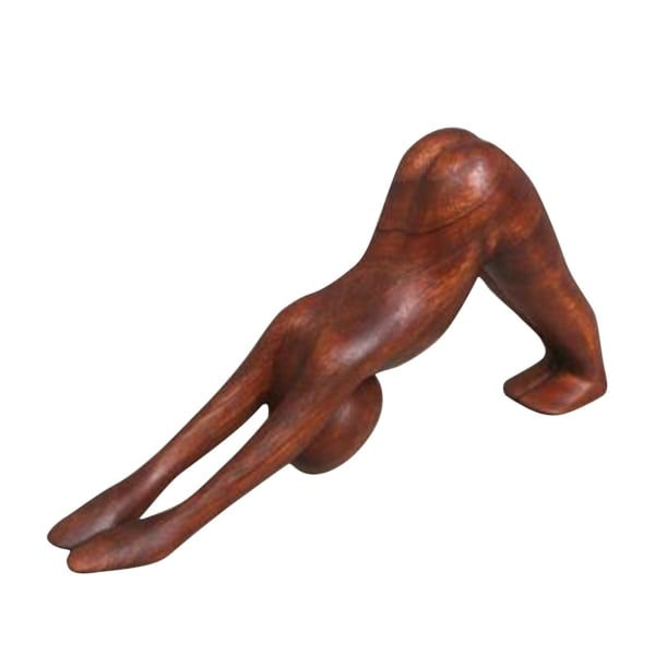 Rolig Yoga Kroppsfigur Trä Fidget Modell Snideri Nyhet Gymnastikälskare Gåva Heminredning Skulptur F