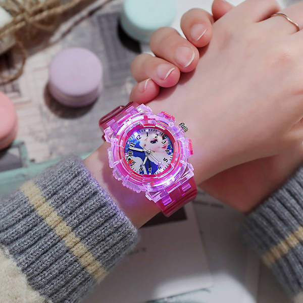 Ur Frozen Trendy Lysende Pigeur Studerende Børn Purple