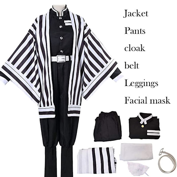 Anime Demon Slayer Kimetsu No Yaiba Cosplay-asut Iguro Obanai Aikuinen Lapsi Halloween-asu Peruukki Tekokäärme Rekvisiitta style1 One Size