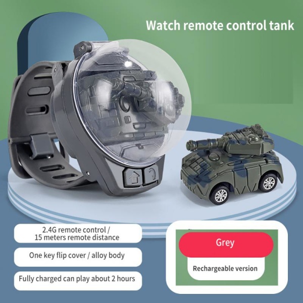 Nyhet Mini Klockstyrd Bil Söt RC Bil Barnspel Interaktiva Leksaker För Pojkar Flicka Födelsedag Julklapp Klocka RC Tank Leksak 26 As photo