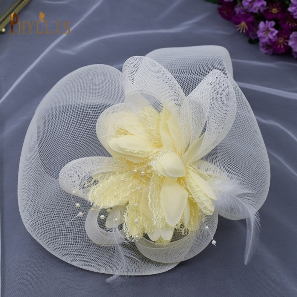 JM02 Hvit Svart Brudeslør Fascinator Fuglebur Slør Bryllupshatt Kort Brud Ansiktslør Sjarmerende Kvelds Blusher Slør Brudehodeplagg Off White