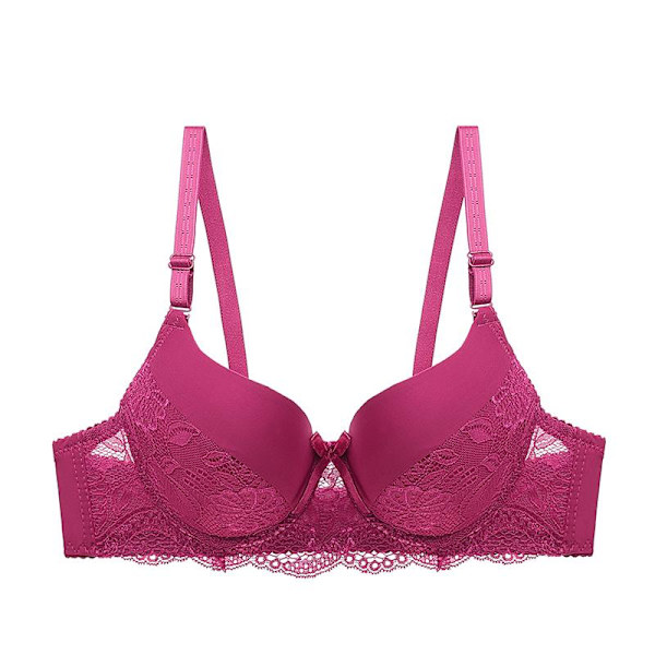Sexede blonde-bh'er til kvinder, justerbare uden foer, med bøjle, ultratynd bh, dame sløjfe, blomster-bh'er, Bralette White 40B