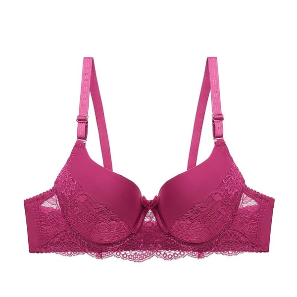 Sexiga spetsbehåar för kvinnor Justerbar ofodrad bygel Ultratunn behå Damrosett Blommiga behåar Bralette Beige 38C