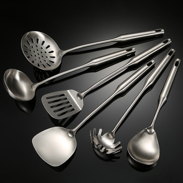 Kjøkken Kjøkkenutstyr Kokespade Dørslag Varm Gryteskje Slisset Turner Kjøkkenutstyr Sett Spatel 304 spoon