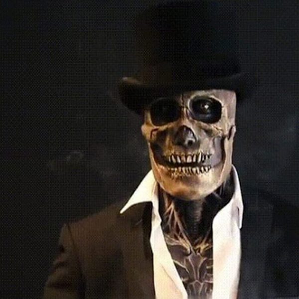 Halloween Sjove Fluorescens Klistermærker Kreativ Horror Midlertidig Makeup Danse Død Ånd Ansigts Tatoverings Klistermærker Maskerade Maske A mask