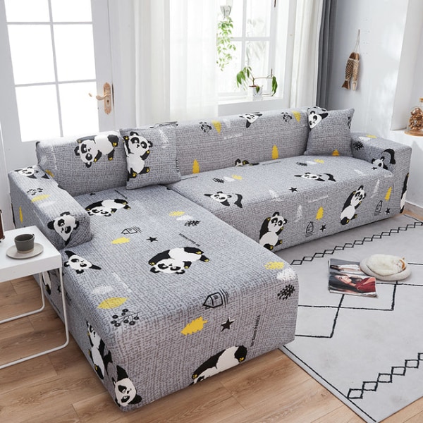 Stretch Sofföverdrag för L-formad Soffa Hörnsoffa Elastiskt Sofföverdrag för Sofföverdrag för Vardagsrum 1/2/3/4-Sits Nordisk WWT35 2seat 145-185cm