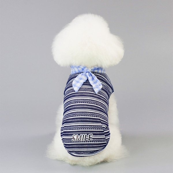 Sommer alfabet vest mønster kæledyrstøj Navy blue L