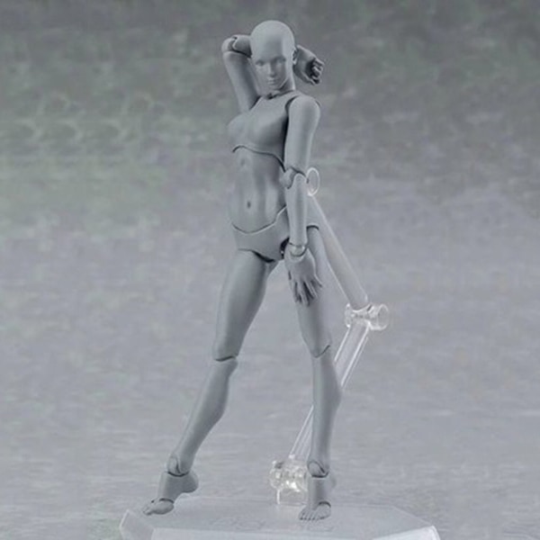 13 cm Kunstner Kunst Maleri Anime Figur Skitse Tegn Mand Kvinde Bevægelig Krop Chan Led Action Figur Legetøjsmodel Tegn Mannequin 001 skin color(male) As  photo