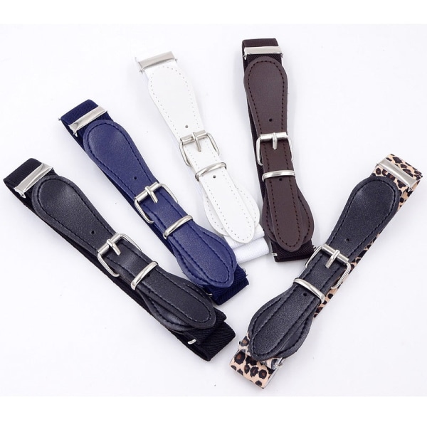 Flickors Dekorativa Elastiska Godisfärgade Spänne Bälte Barn Baby Bälte Navy blue 60-80cm