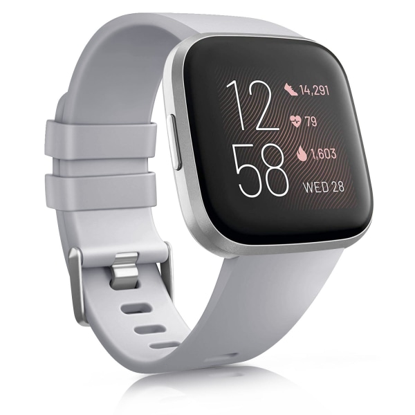 Watch för Fitbit Versa 2 SE-rem Silikon Sportarmband för Fitbit Versa Lite Armband Smartwatch Tillbehör gold size L for versa 2