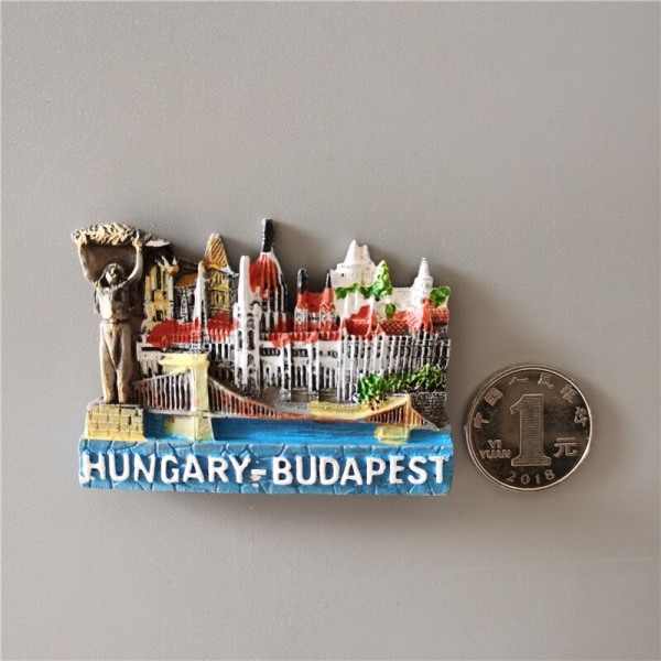 Kylskåpsmagneter Ungern Budapest Turism Souvenir harts hantverk UV- printed landskap kylskåpsmagnet klistermärken heminredning Budapest 1