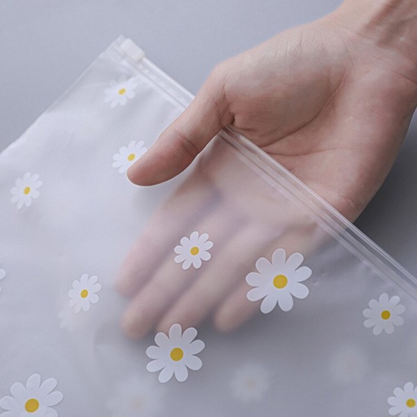 10 kpl 0,18 mm Daisy himmeitä/mattapintaisia muovisia vetoketjullisia pakkauspusseja, T-paita uimapuku vetoketjullisia vaatepusseja 40X50CM Planet