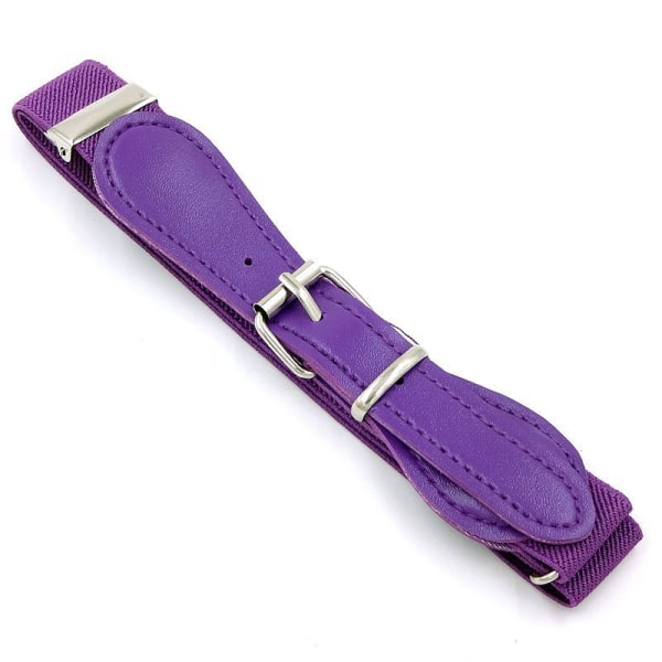 Flickors Dekorativa Elastiska Godisfärgade Spänne Bälte Barn Baby Bälte Purple 60-80cm