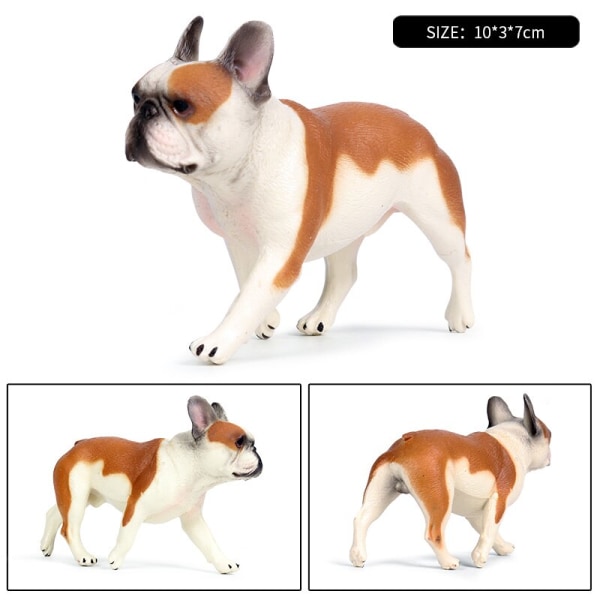Oenux Bedårande Fransk Bulldog Djur Söt Valp Sovande Lat Hund Actionfigurer Modell Figurin PVC Heminredning Leksak för Utbildning without box17