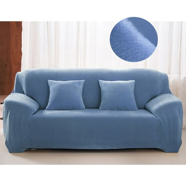 Plysch Sofföverdrag Stretch Enfärgat Tjockt Överdrag Sofföverdrag för Vardagsrum Husdjur Stolsöverdrag Dynöverdrag Soffhandduk 1 st ArmyGreen 2-seater 145-185cm