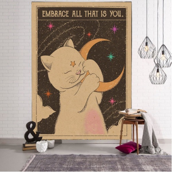 Kawaii Serier Söt Väggbonad Tapestry Dekorativ Konst Filt Gardiner Hängande i Hemmet Sovrum Vardagsrum Dekor 7 130X150CM