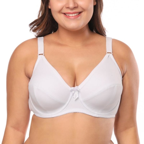 Sexig Dam BH Ofodrad D-kupa Underkläder Bygel BH Plus Size Behå 36D-46DD Khaki 100D