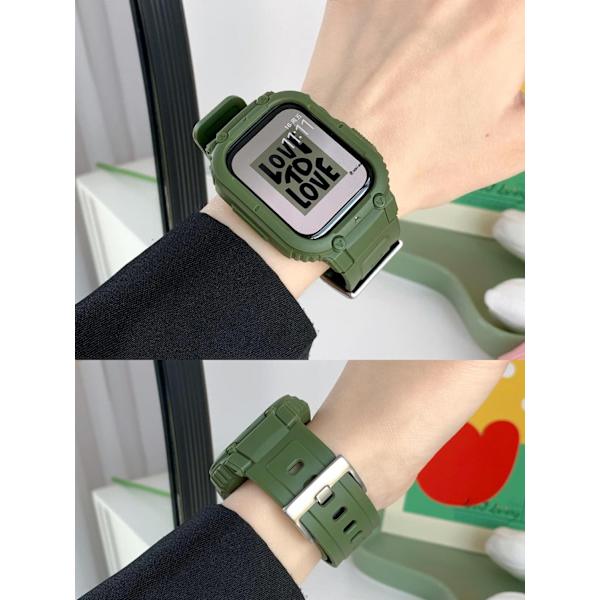 Klockarmband för Apple Watch iWatch 42mm st~3:e generationen ins elektronisk stil integrerad - mörkgrön