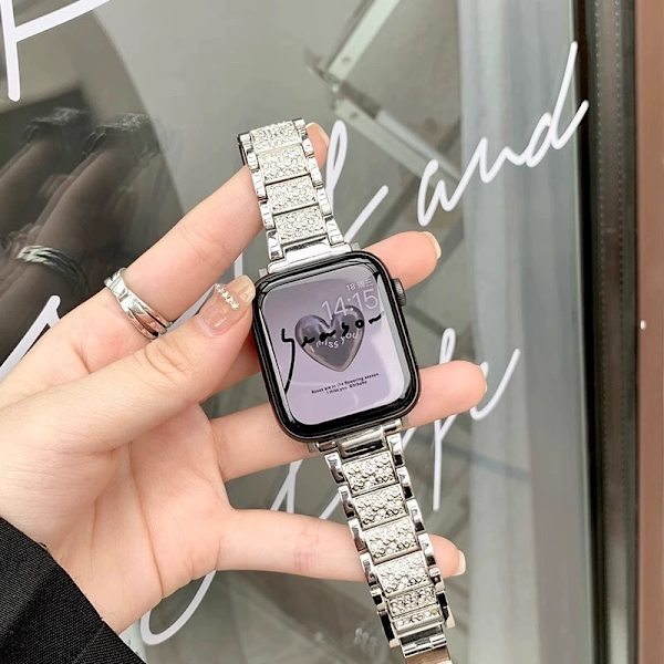Kellon ranneke Apple Watch iWatch 38/40/41/s10 42mm Täysi timantti -malli - Tähtisumu