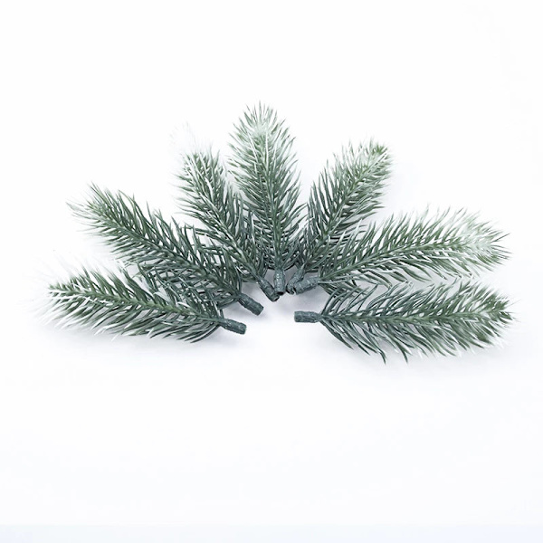 100 stk. kunstige planter Plastik fyrrenåle snefnug Julekrans materiale Bryllup Dekorative blomsterkranse Boligindretning 2