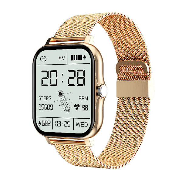 Smart Armband Sportarmband Populär Smart Armbandsur golden-silicone band
