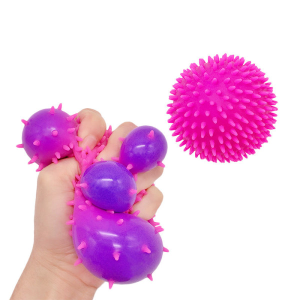 Stressiä Lievittävä Käsipuristuslelu TPR Dekompressio Ahdistusta Ehkäisevä Piikkipallo Stressin Lievitykseen Pink 6.5CM