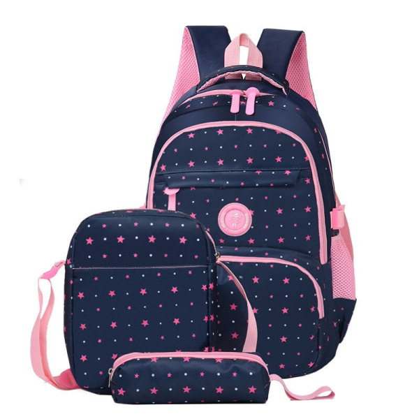 Skolväska Mode Skolryggsäck för tonåringar Flickor skolväskor barnryggsäckar mochila escolar 3 st/set Satchel Pink