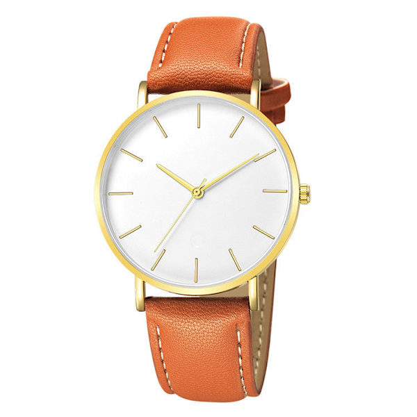Klocka Enkel Klocka Casual Herrklocka Business Quartzklocka Modebälte Herrklocka Brown