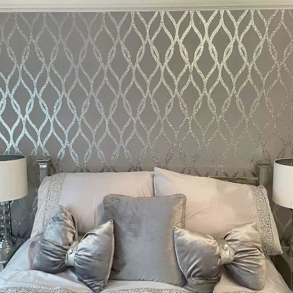 Arthouse Sequin Trellis Grå/Silver