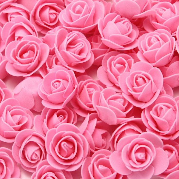 100 Stykker Teddybjørn av Roser 3cm Skum Bryllup Dekorativ Juledekor for Hjem DIY Gaveeske Kunstige Blomster 1 100 Pieces