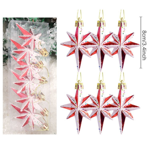 Polkagris Julgransdekoration God Jul Dekorationer för Hemmet Navidad Gåva Julgransprydnader Nyår 6pcs Ornament 19