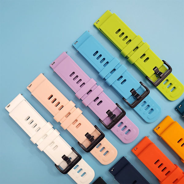 Kellon ranneke Xiaomi Huami Amazfit -älykelloon, silikoninen ranneke Amazfit Bip GTR 47mm 42mm GTS 2 2e Stratos -rannekkeeseen Black For Amazfit GTS