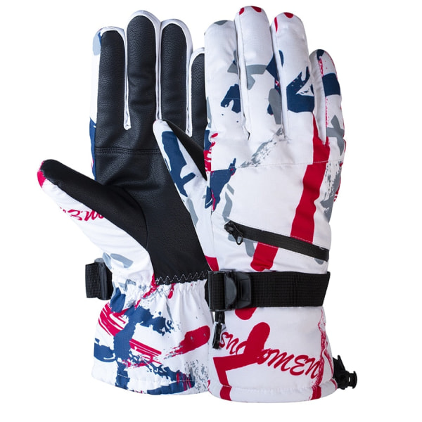 Vinter Snowboard Ski Hansker PU Lær Sklisikker Berøringsskjerm Vanntett Motorsykkel Sykling Fleece Varme Snøhansker Unisex Snowboard Gloves1 XL