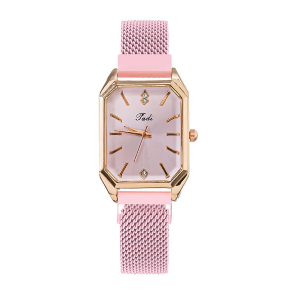 Lazy Watch Simpelt Quartz Ur Påfuglegrøn Milan Lænke Firkantet Ur til Kvinder Brushed Roman Black